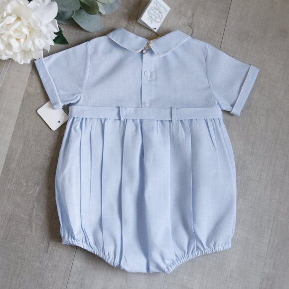 Feltman Brothers Heirloom Blue Romper Creeper RARE DESIGN Steamboat 6 Month NWT - Picture 4 of 4